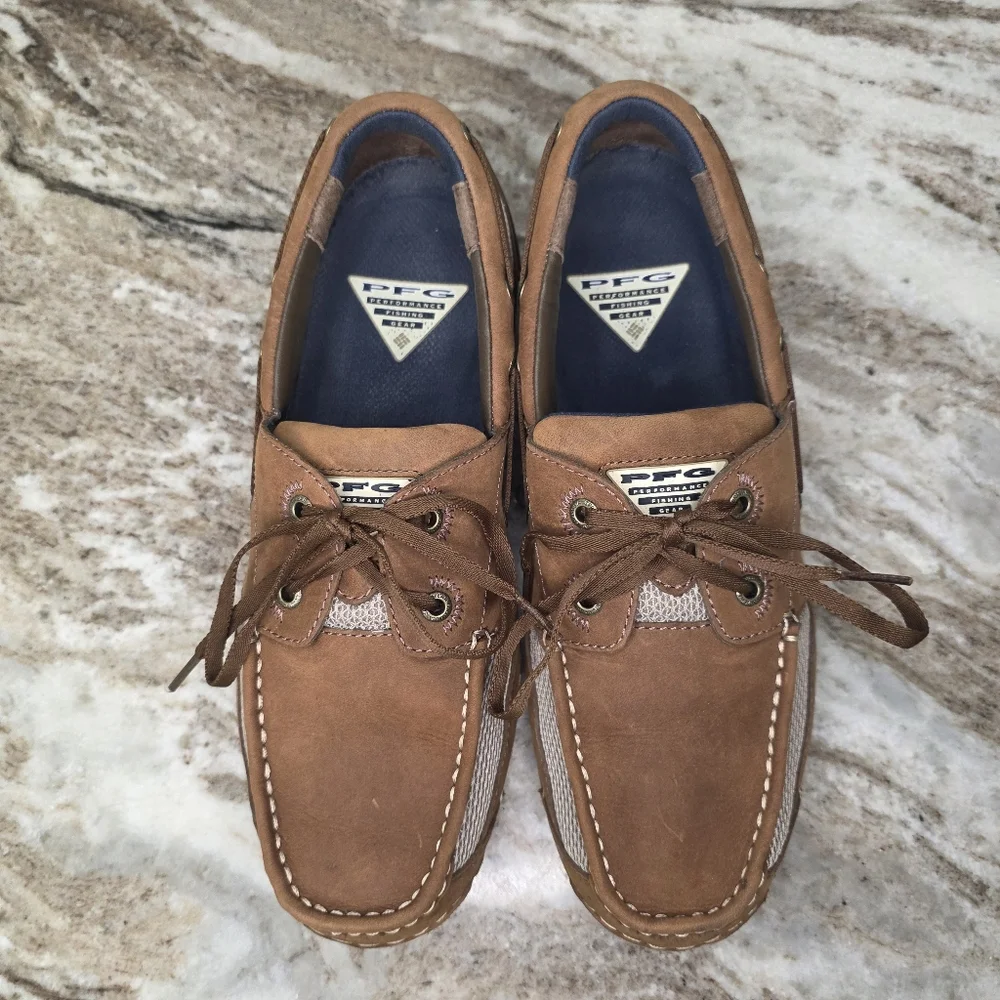 Columbia PFG Sailfish Men's Leather Boat Shoes Size 11